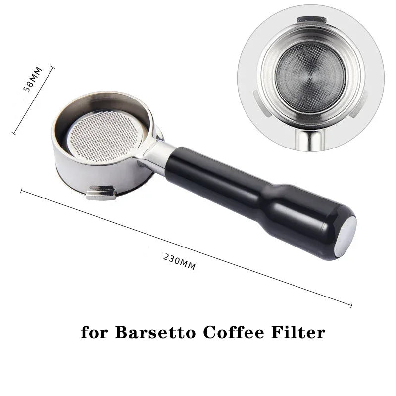 Portafiltro Sin Fondo 58 mm | Portafiltro Bottomless de Acero Inoxidable para Espresso Profesional