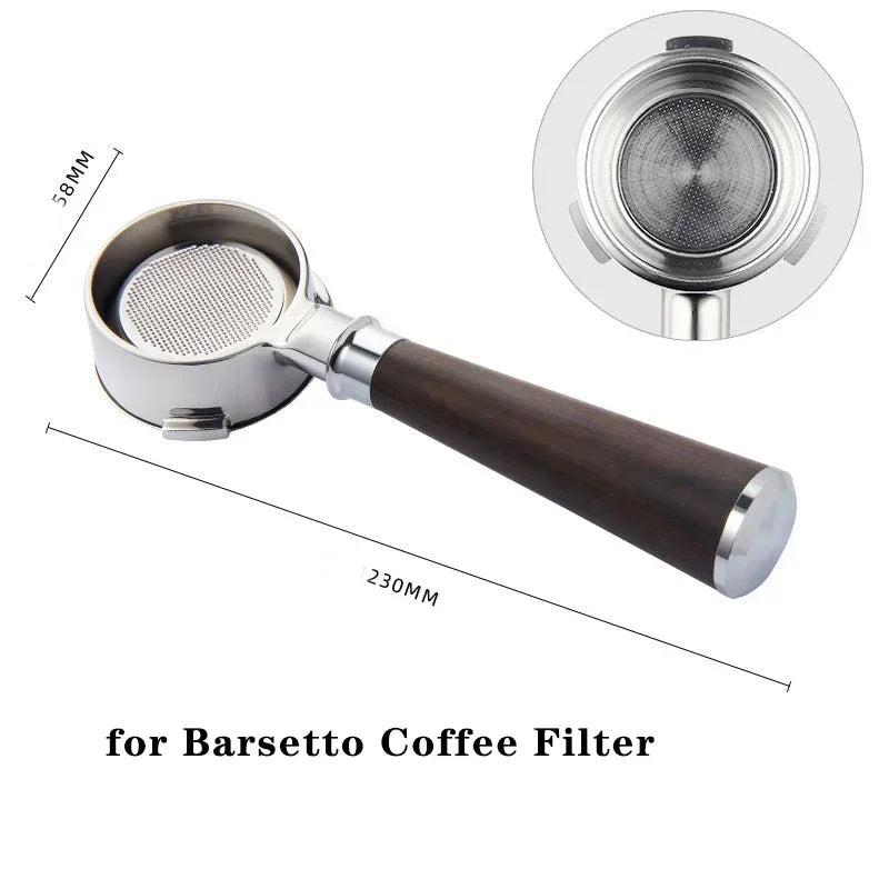 Portafiltro Sin Fondo 58 mm | Portafiltro Bottomless de Acero Inoxidable para Espresso Profesional