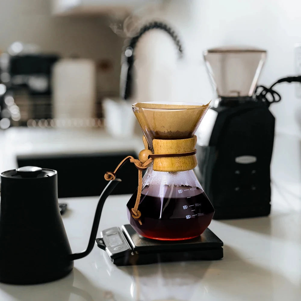 Cafetera Chemex Premium de Cristal – Método Pour-Over para Café de Especialida