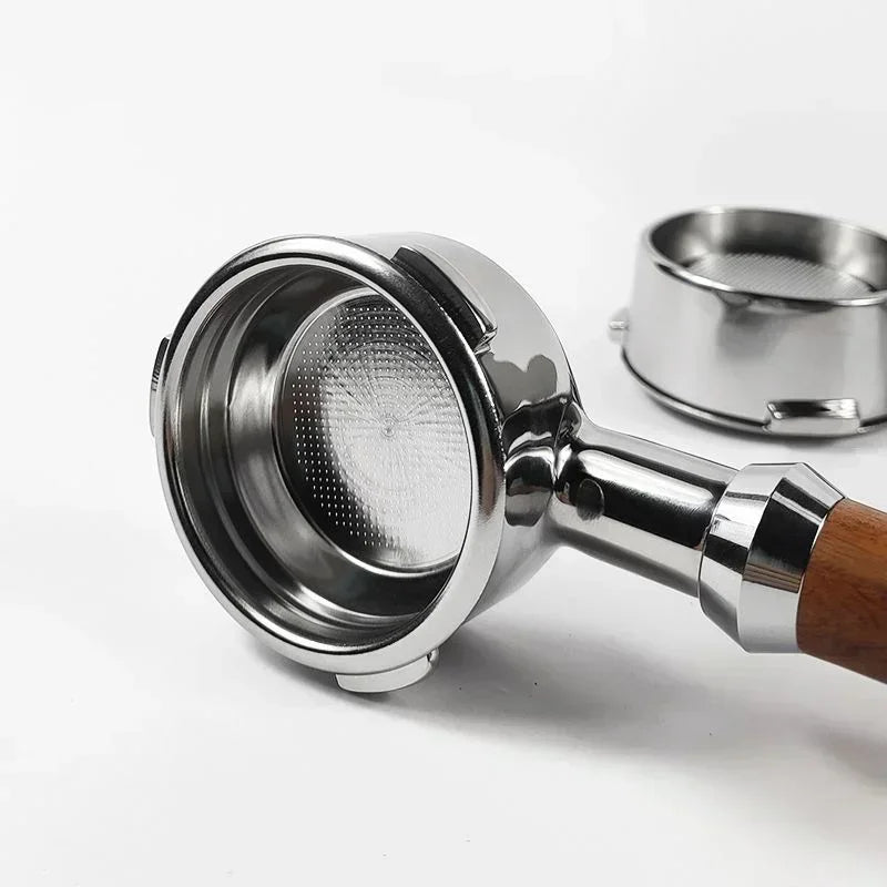 Portafiltro Sin Fondo 58 mm | Portafiltro Bottomless de Acero Inoxidable para Espresso Profesional