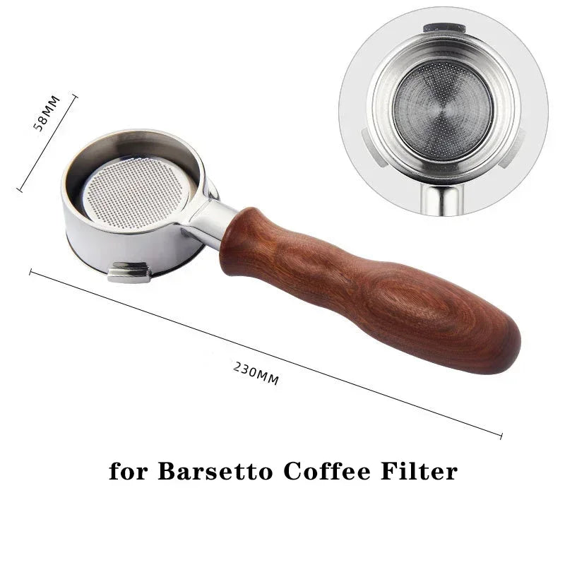 Portafiltro Sin Fondo 58 mm | Portafiltro Bottomless de Acero Inoxidable para Espresso Profesional