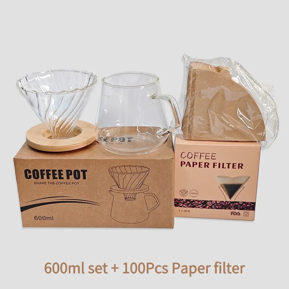 Kit Jarra Cónica V60 + Filtros – Preparación Precisa para Café Pour-Over