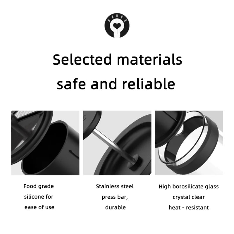 Prensa Francesa TIMEMORE – Extracción Limpia y Cuerpo Intenso para Café de Especialidad